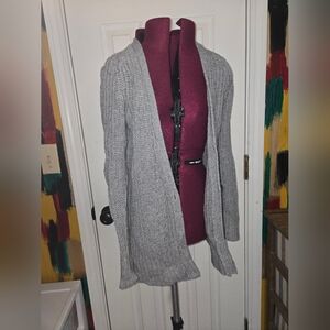 Banana Republic Wool Cotton Blend Gray Knit Cardigan XXS Petite